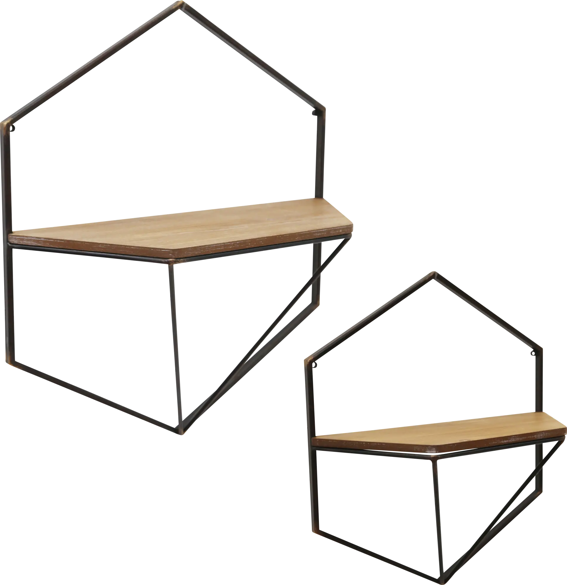 Lynndhurst Brown Wall Shelf, Set of 2