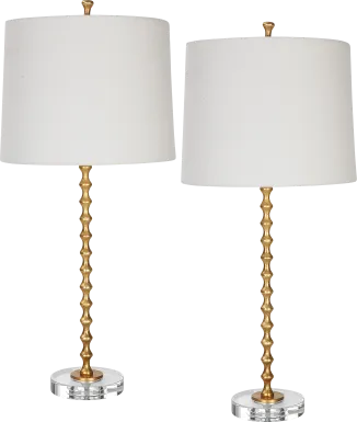 Velarde Way Gold Table Lamps, Set of 2