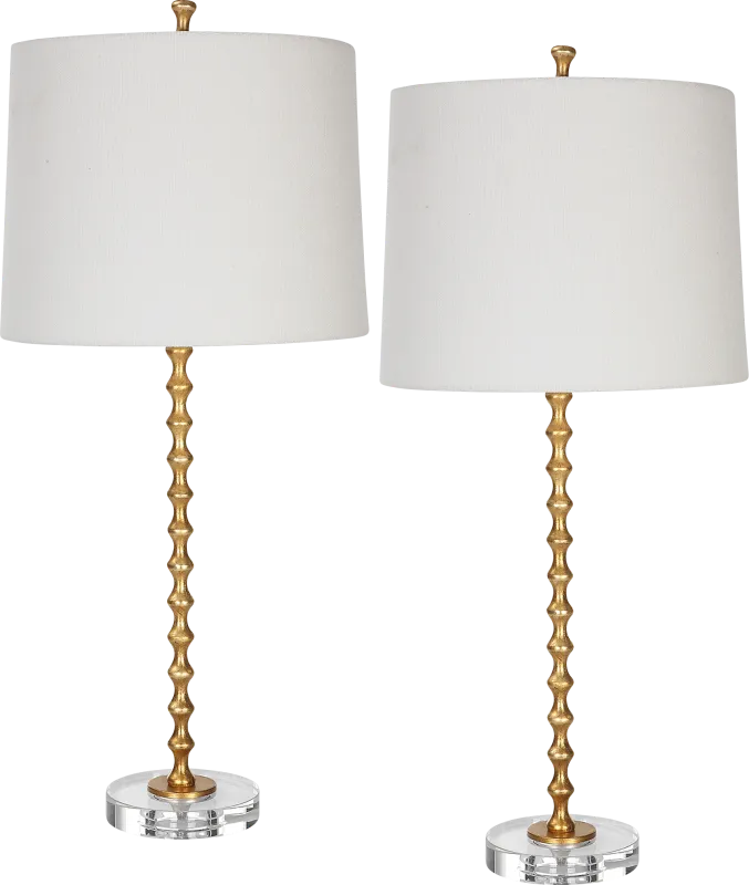 Velarde Way Gold Table Lamps, Set of 2