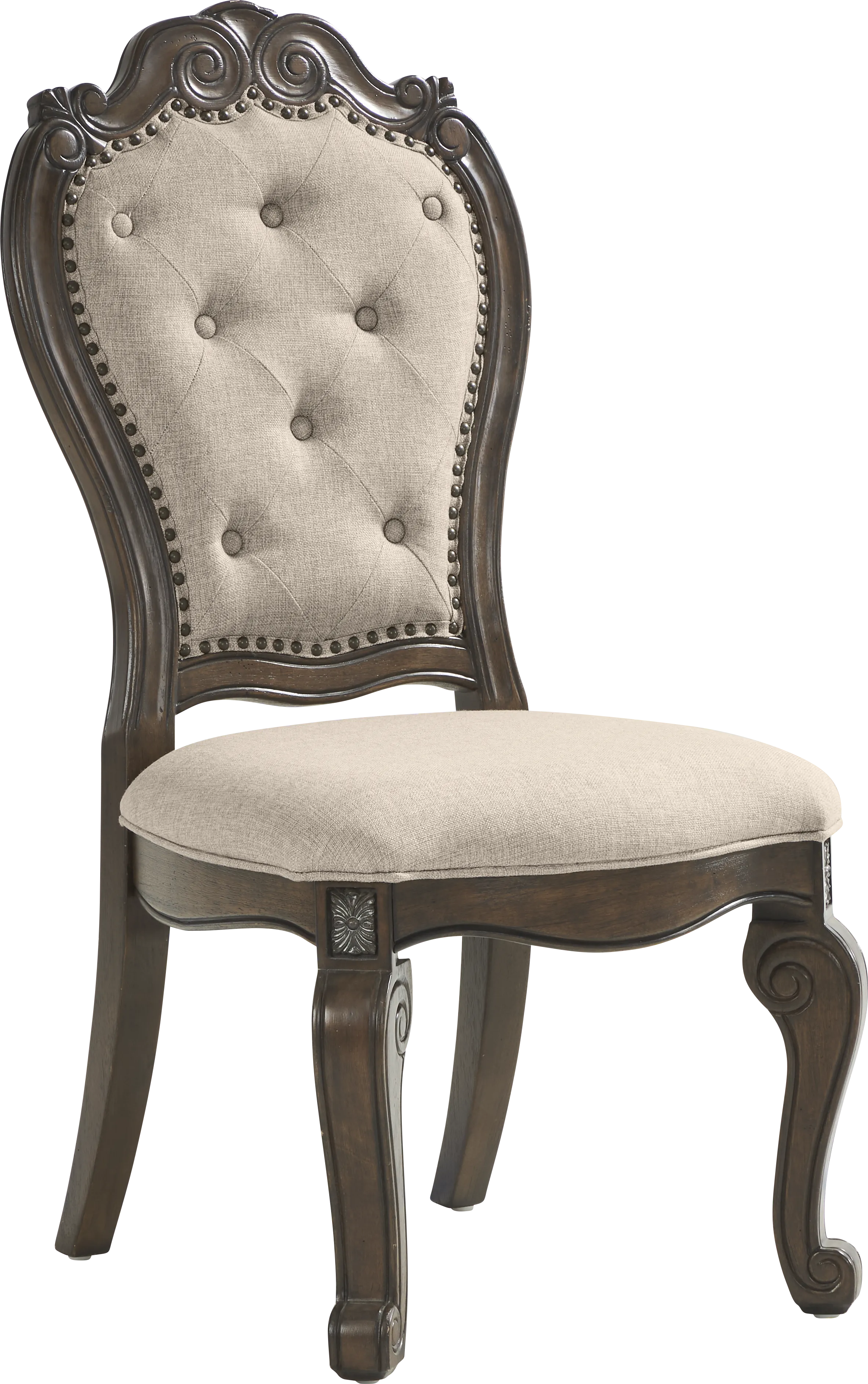 Stalton Estate Brown Upholstered Side Chair - Thumbnail - Image 1