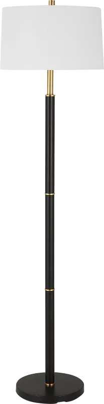 Zorro Circle Black Floor Lamp