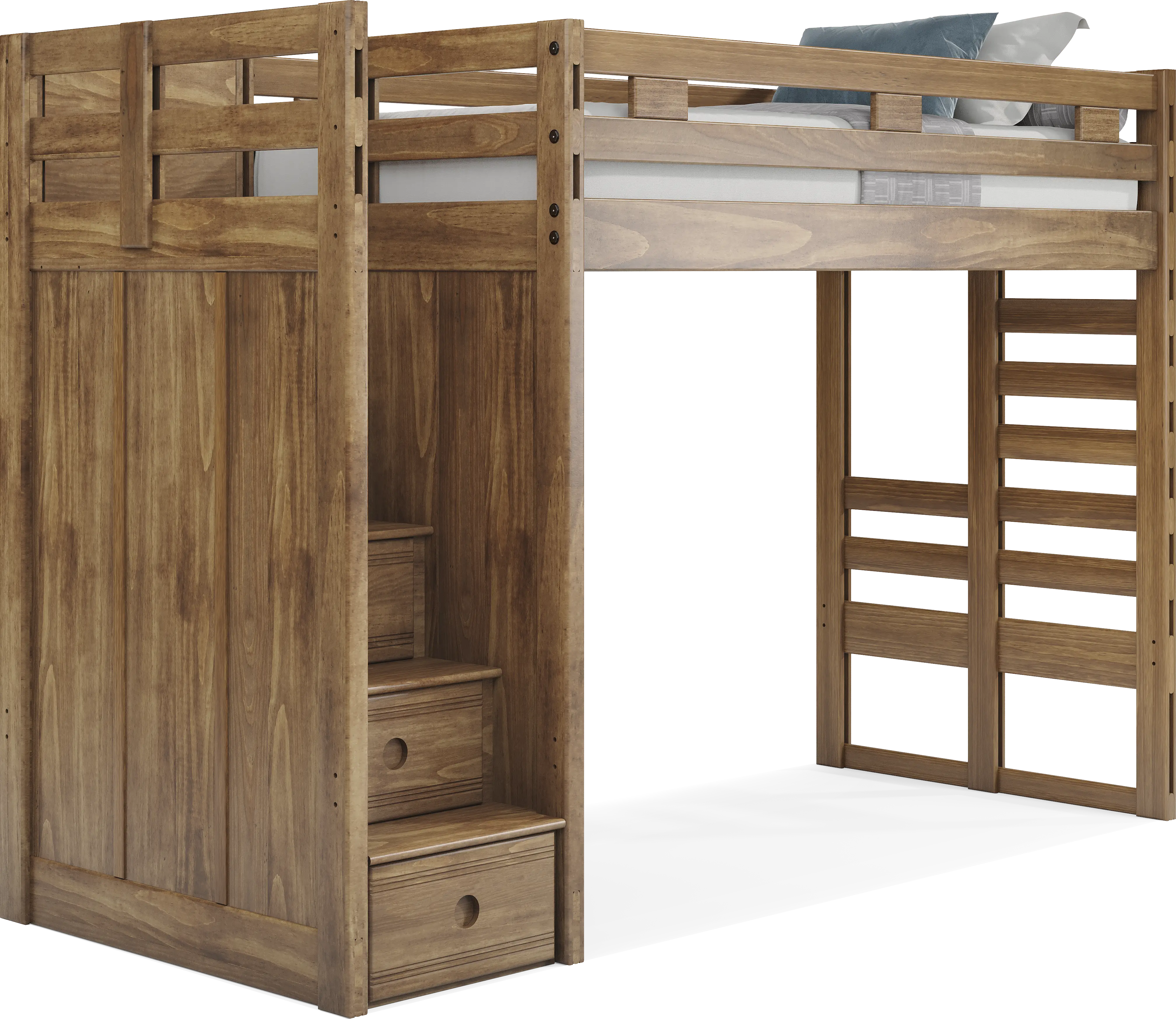 Kids Creekside 2.0 Chestnut Twin Step Loft - Thumbnail - Image 1