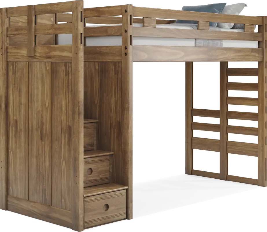 Kids Creekside 2.0 Chestnut Twin Step Loft