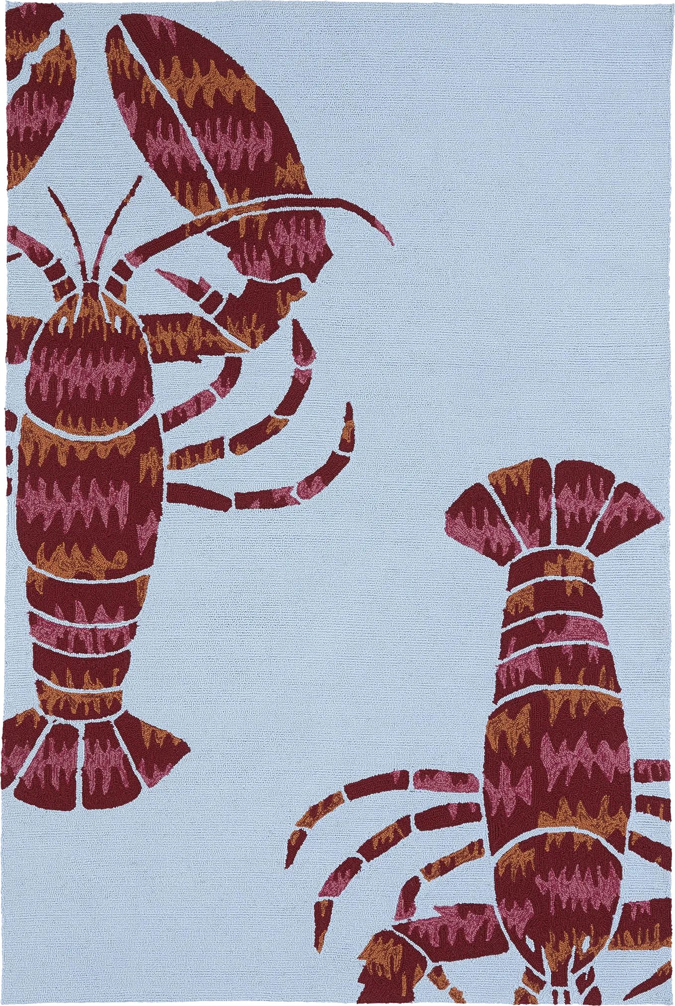 Lobster Bay Blue 5' x 7'6 Indoor/Outdoor Rug - Image 1