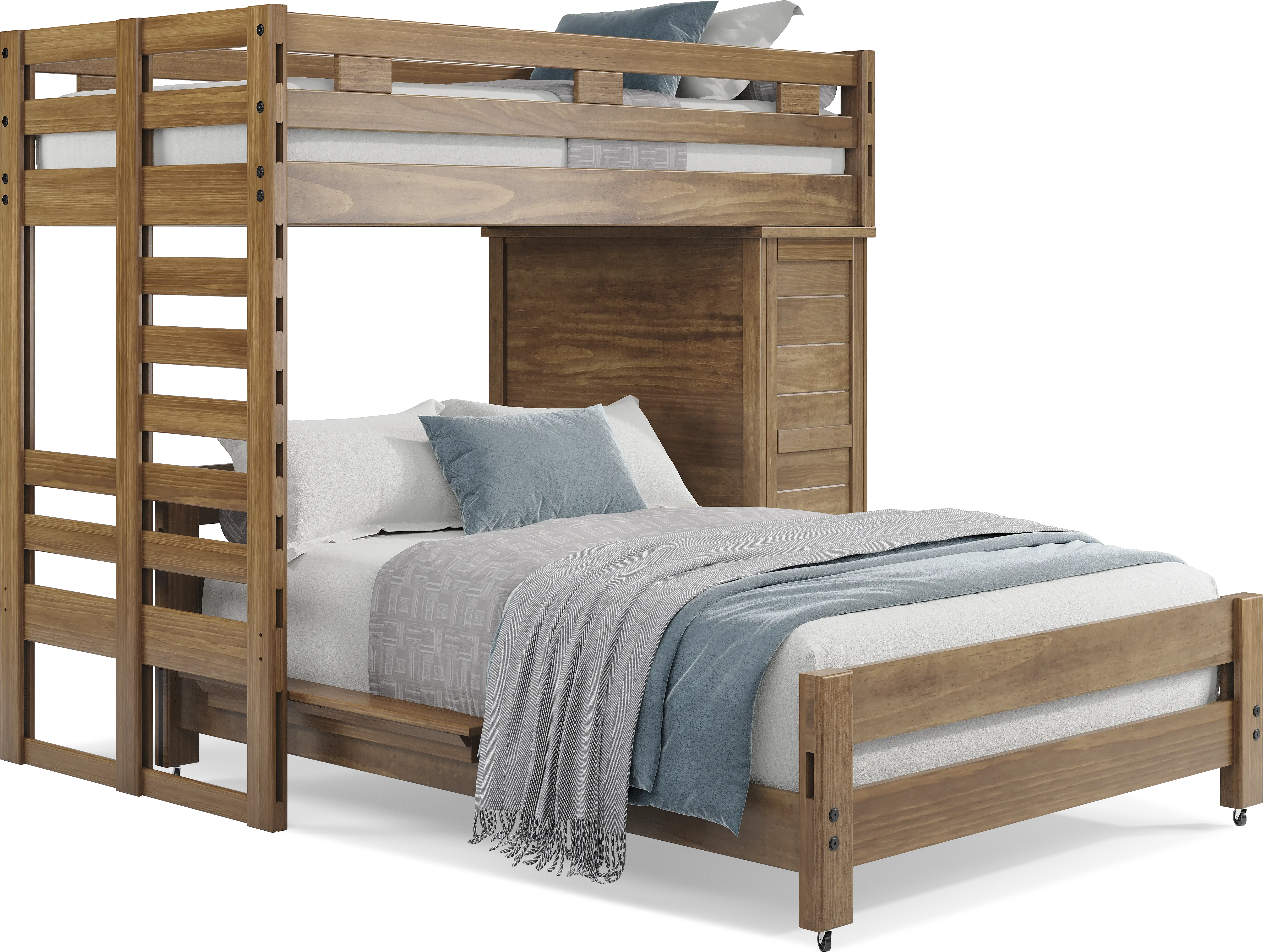 Kids Creekside 2.0 Chestnut Twin/Full Loft with Loft Chest - Thumbnail - Image 1