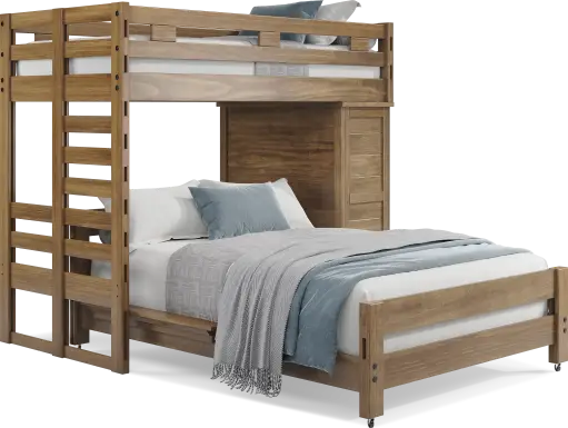 Kids Creekside 2.0 Chestnut Twin/Full Loft with Loft Chest