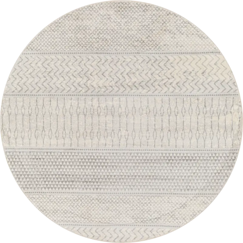 Tristram II Silver 6'7 Round Rug