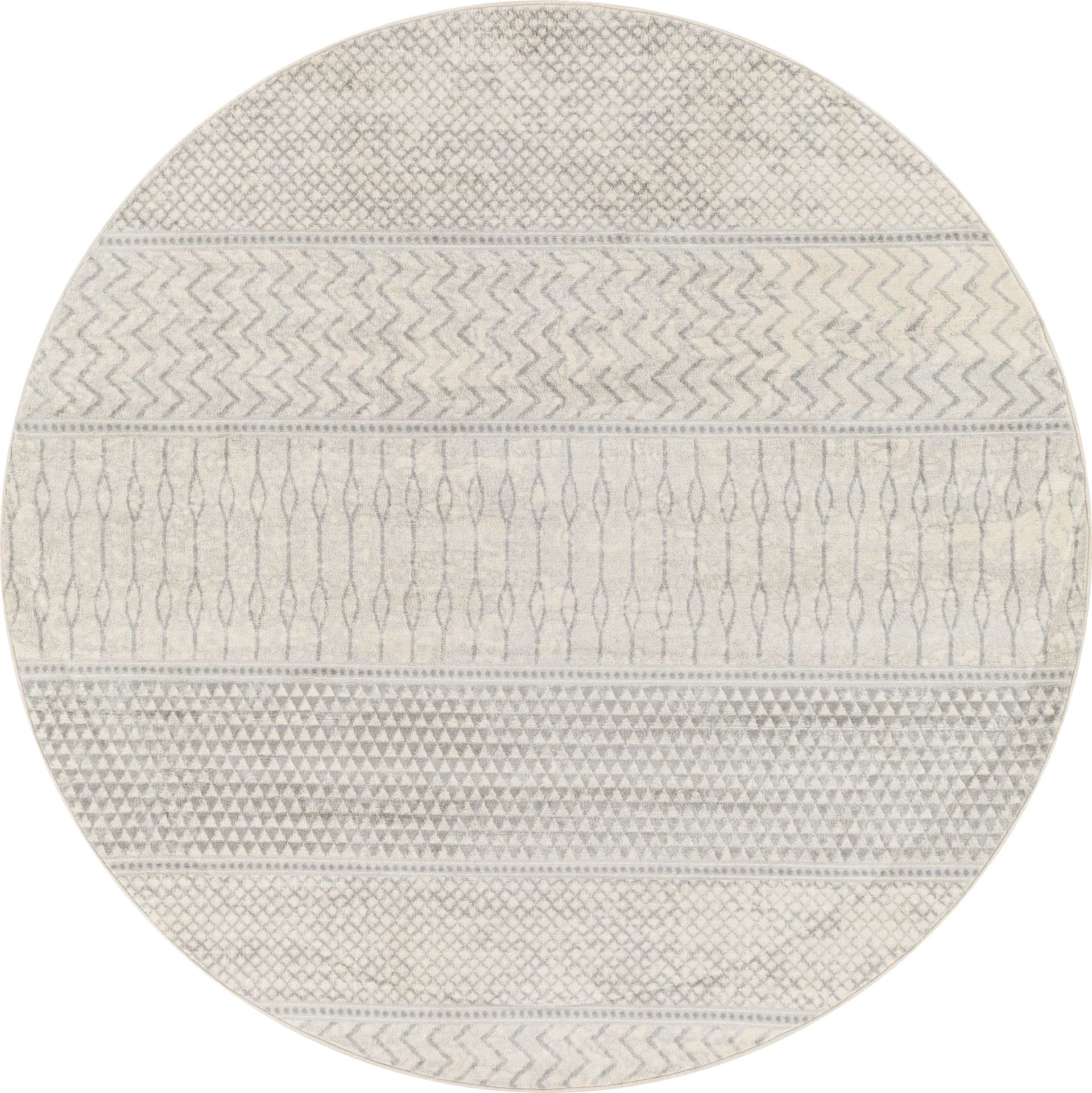 Tristram II Silver 6'7 Round Rug - Image 1