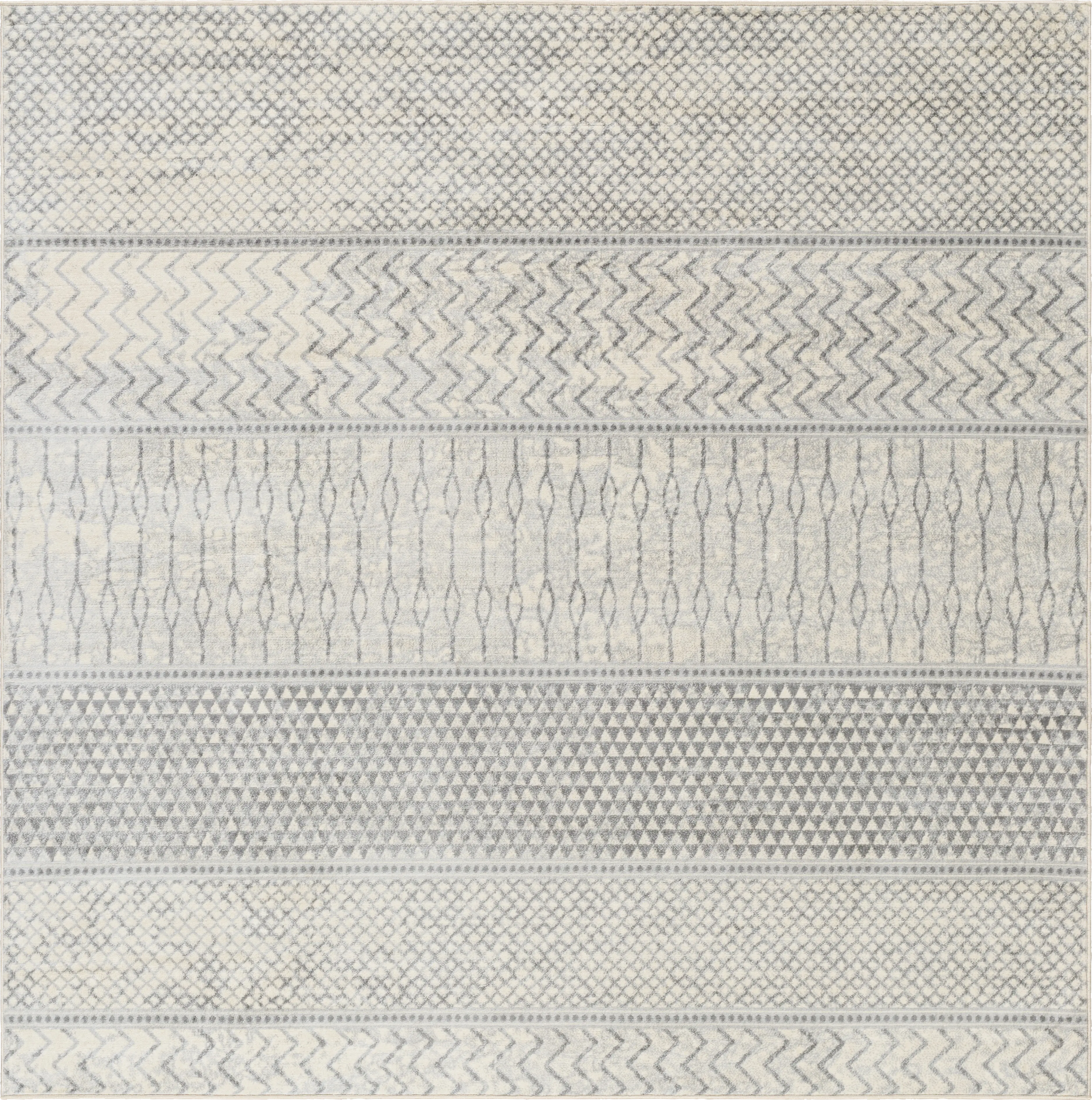 Tristram II Silver 6'7 Square Rug - Thumbnail - Image 1