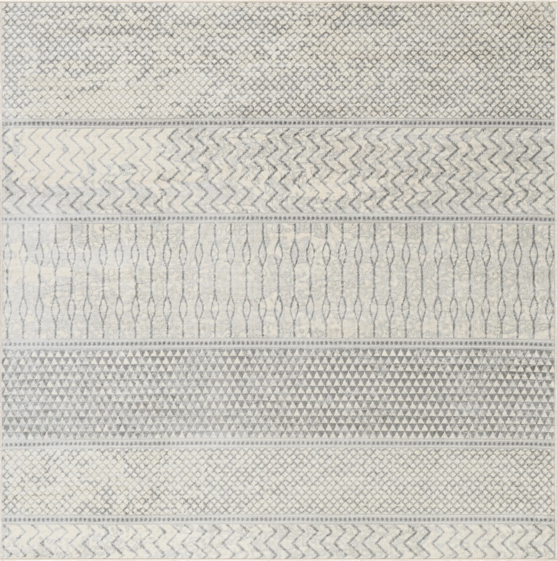 Tristram II Silver 6'7 Square Rug - Image 1
