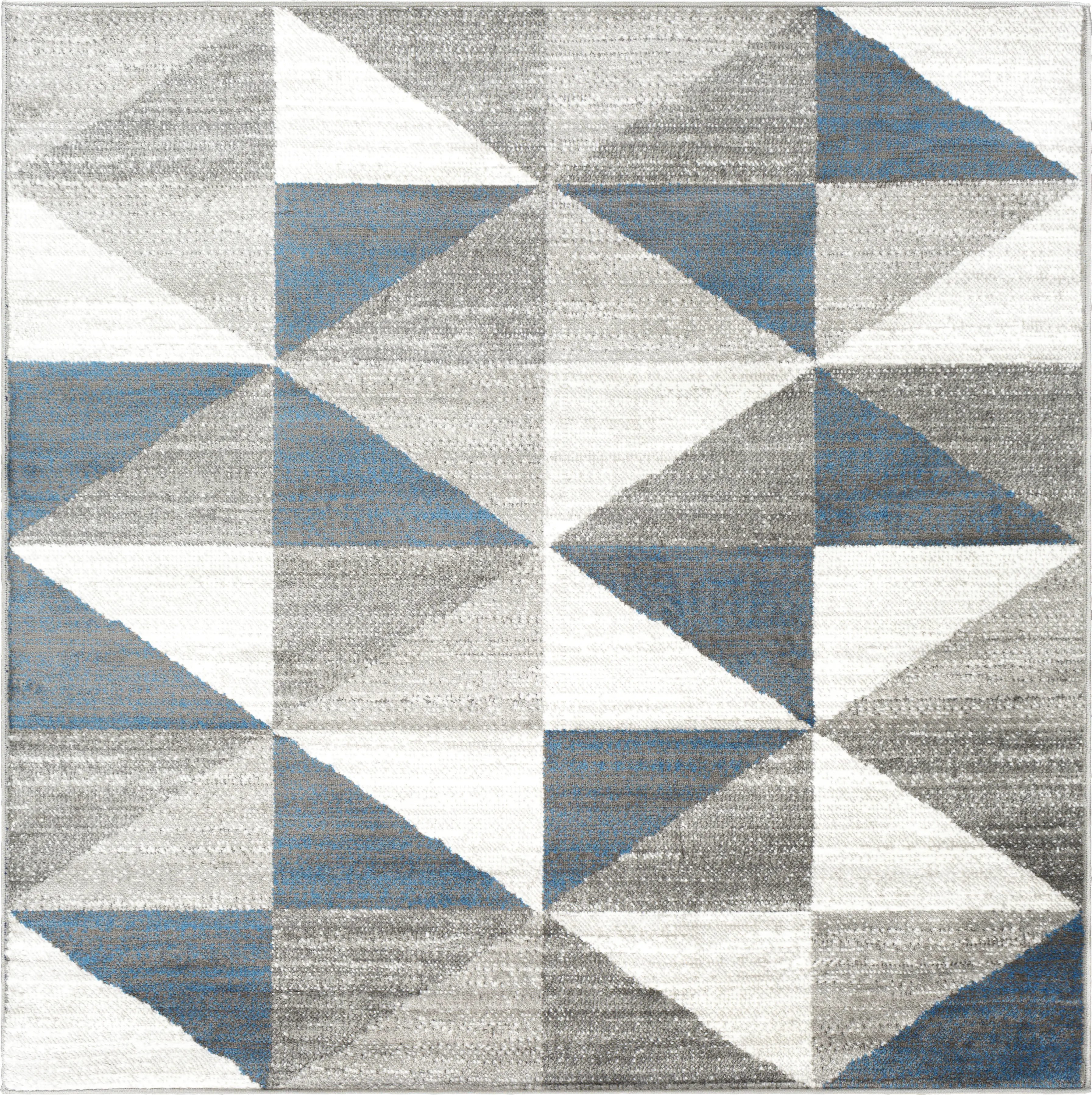 Transcom I Gray 5'3 Square Rug - Thumbnail - Image 1