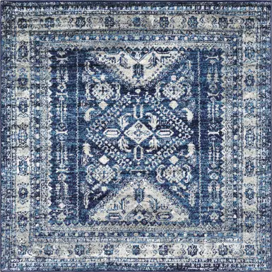 Transcom IV Navy 5'3 Square Rug