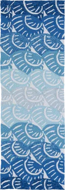 Kahili Blue 2' x 6' Indoor/Outdoor Rug