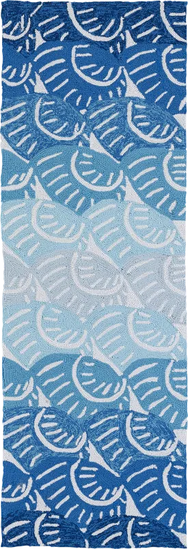 Kahili Blue 2' x 6' Indoor/Outdoor Rug
