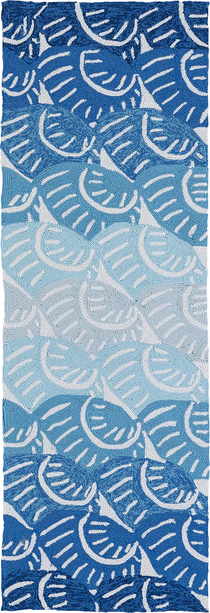 Kahili Blue 2' x 6' Indoor/Outdoor Rug