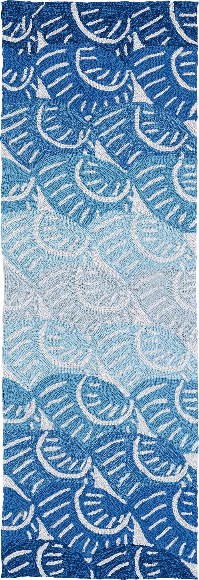 Kahili Blue 2' x 6' Indoor/Outdoor Rug - Image 1