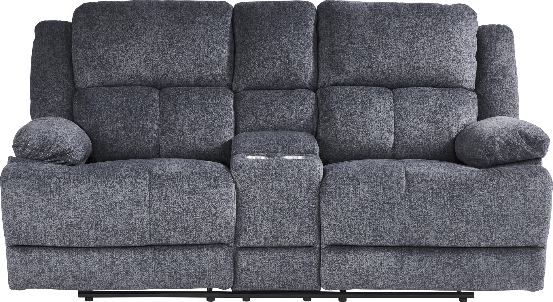 Townsend Gray Reclining Console Loveseat - Image 1