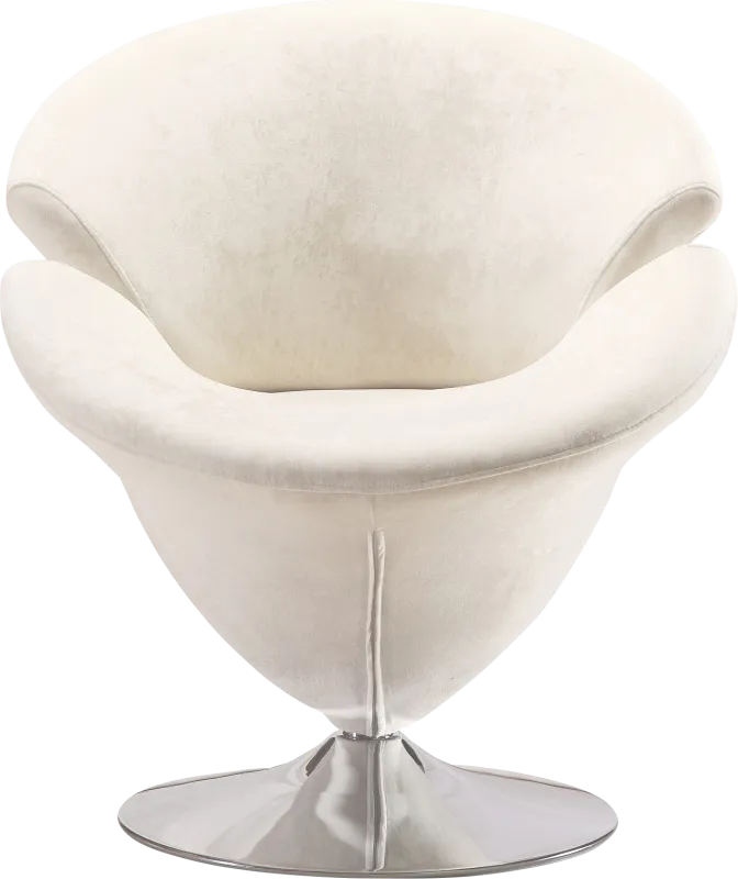 Rienders White Accent Chair
