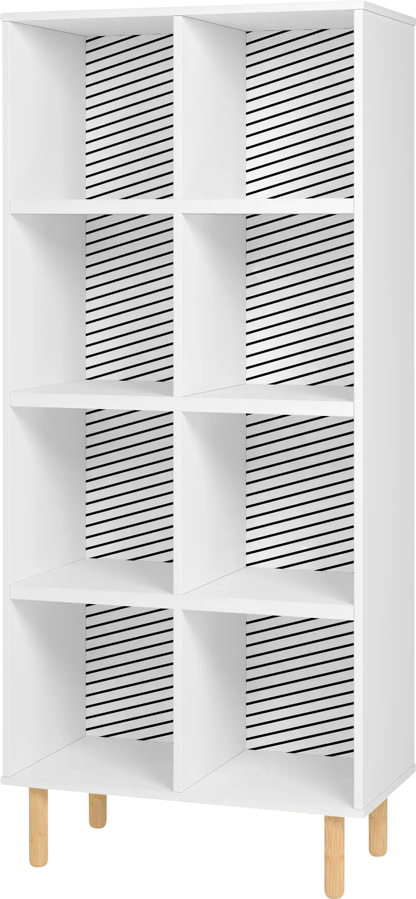 Mizeur IV White Bookcase