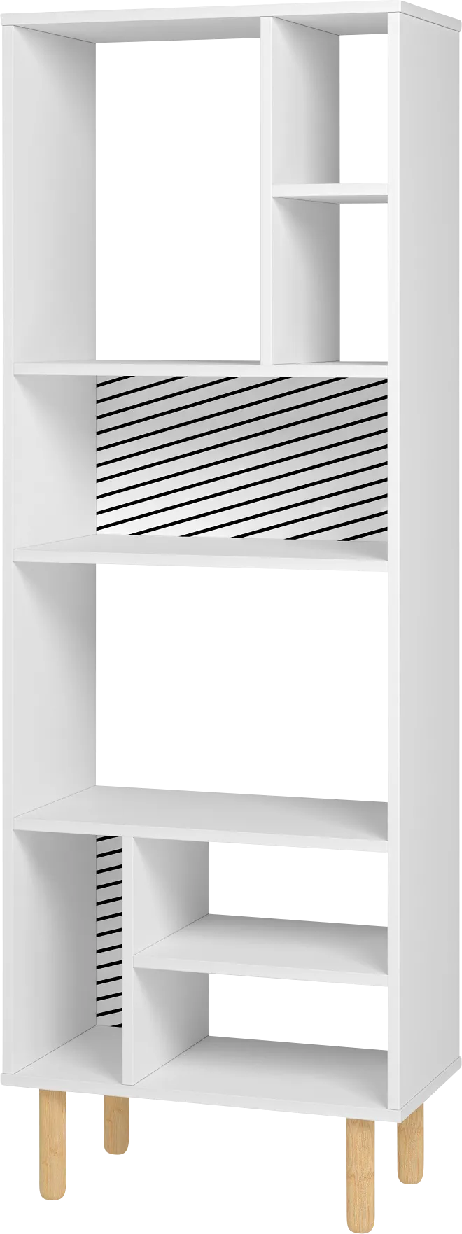Mizeur V White Bookcase - Thumbnail - Image 1