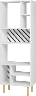 Mizeur V White Bookcase