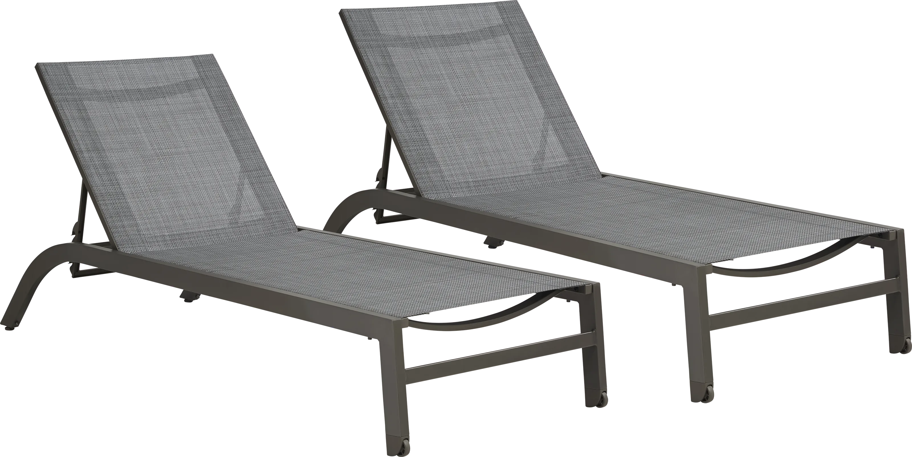 Ocean Tide Gray Outdoor Chaise, Set of 2 - Thumbnail - Image 1