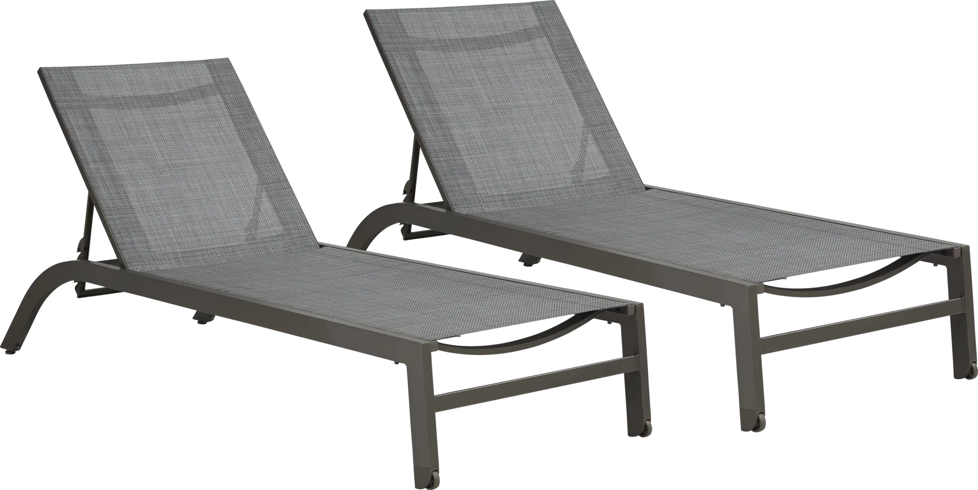 Ocean Tide Gray Outdoor Chaise, Set of 2 - Image 1