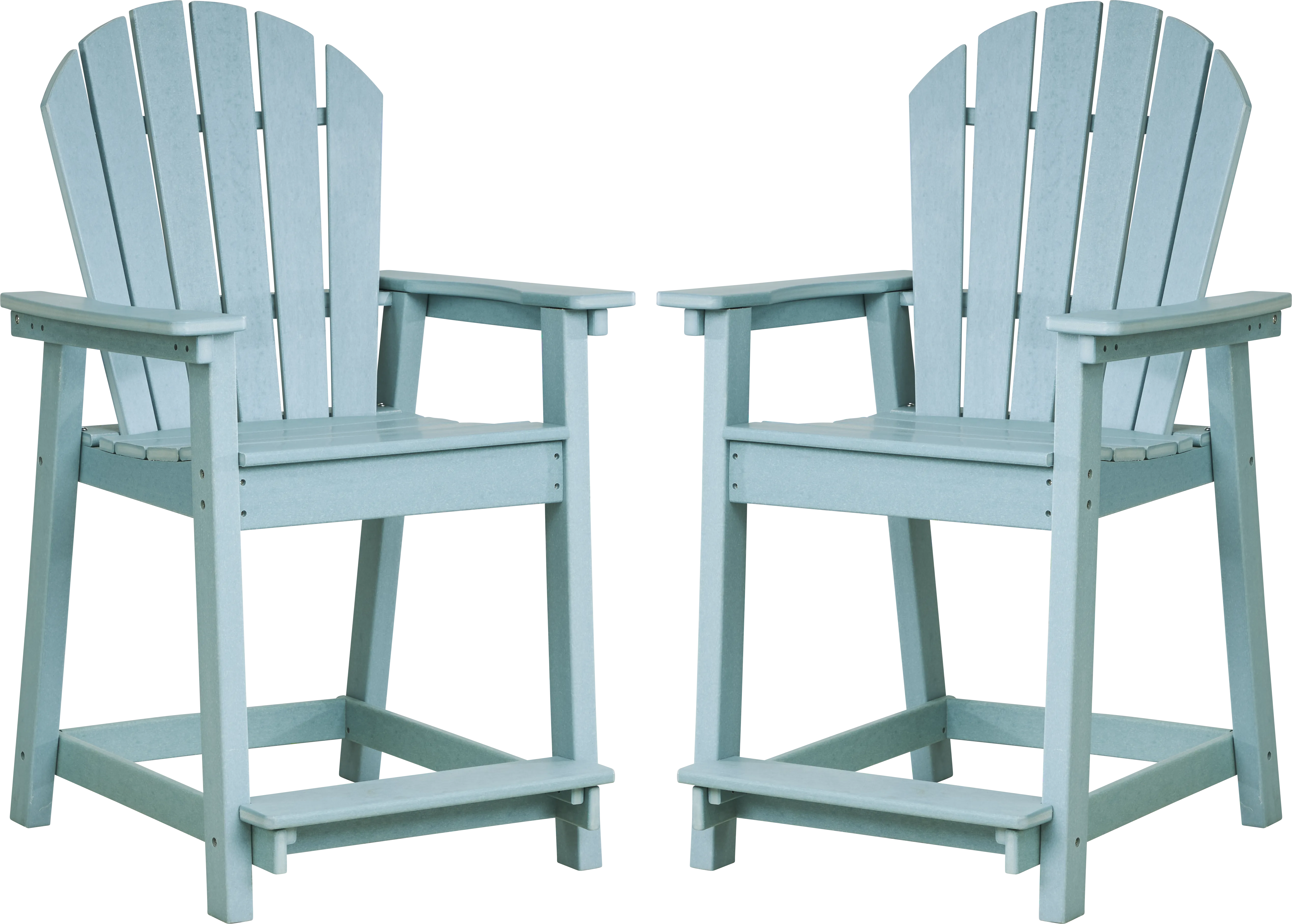 Addy Sky Outdoor Balcony Adirondack Stool, Set of 2 - Thumbnail - Image 1