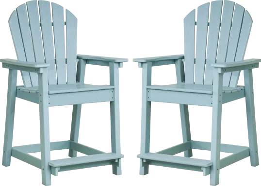 Addy Sky Outdoor Balcony Adirondack Stool, Set of 2