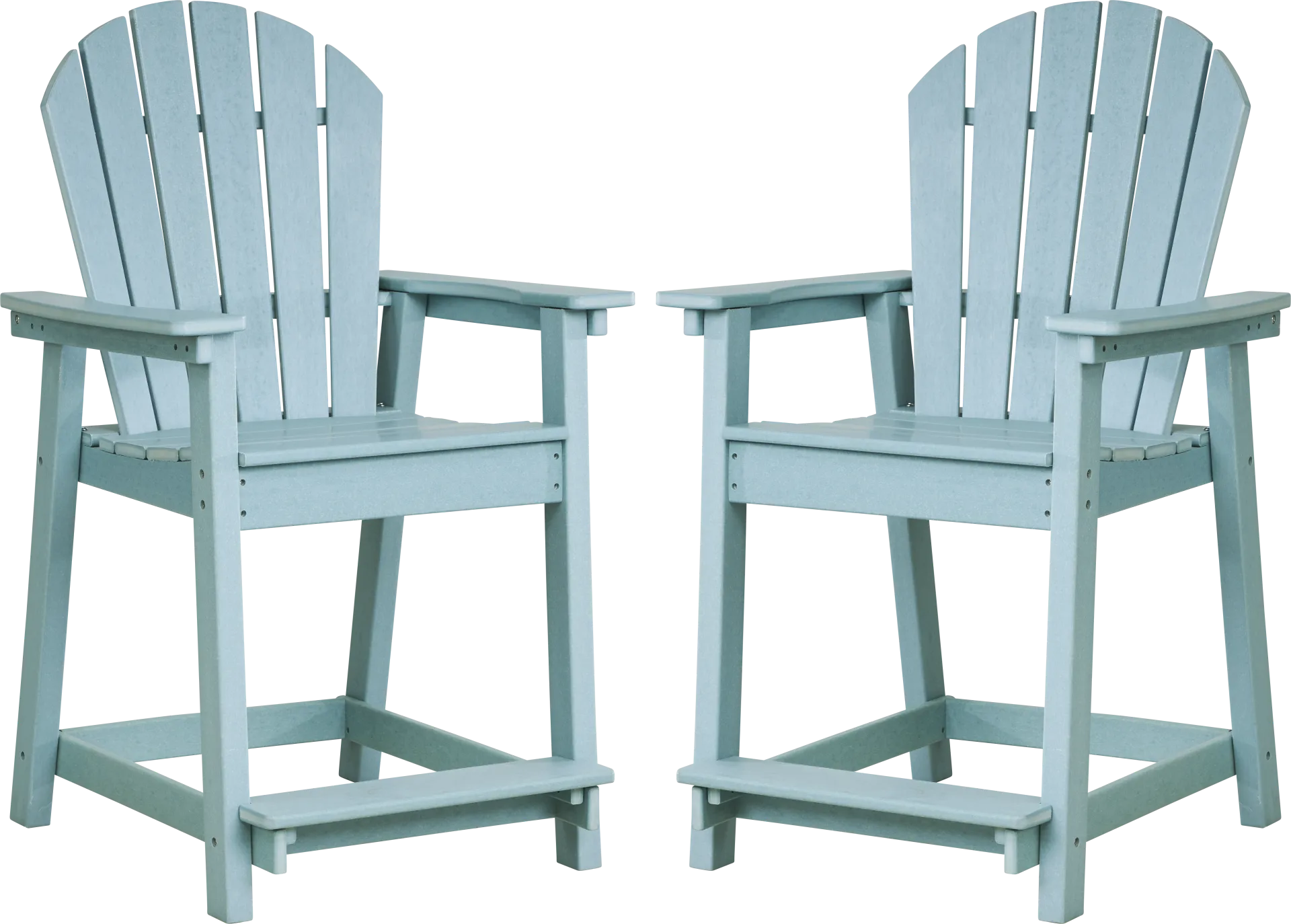 Addy Sky Outdoor Balcony Adirondack Stool, Set of 2 - Image 1