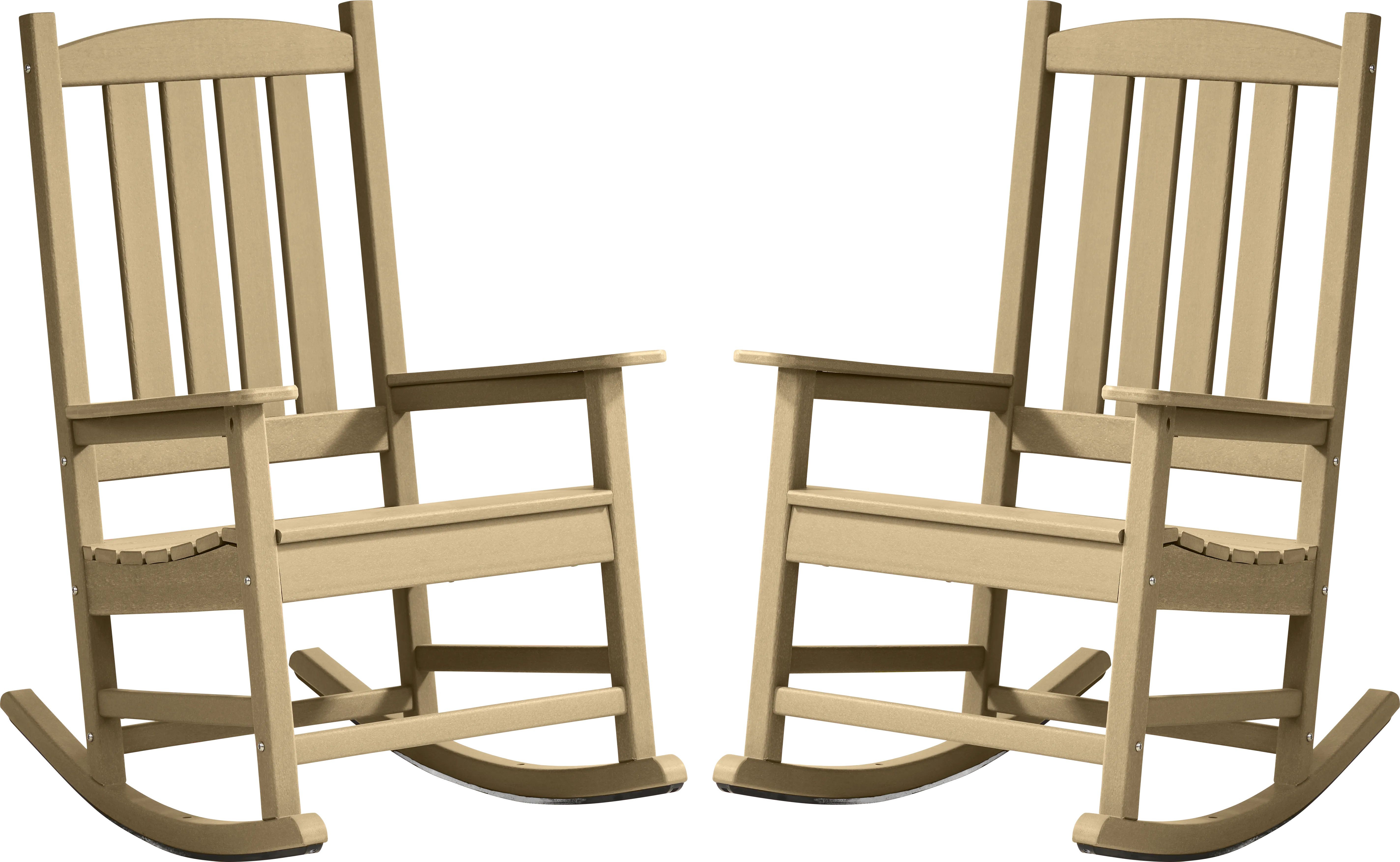 Brocky Brown Outdoor Rocking Chair, Set of Two - Thumbnail - Image 1