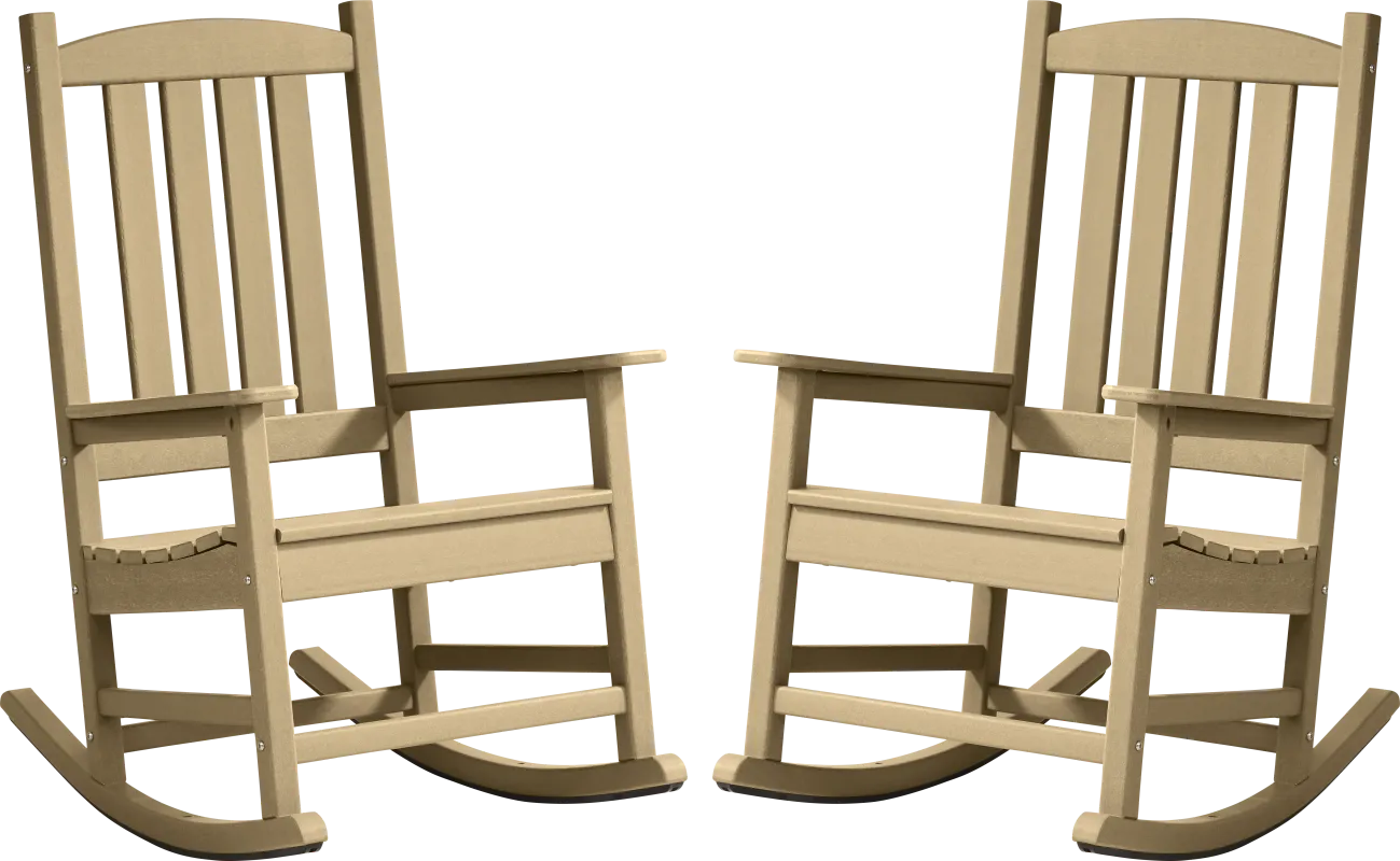 Brocky Brown Outdoor Rocking Chair, Set of Two
