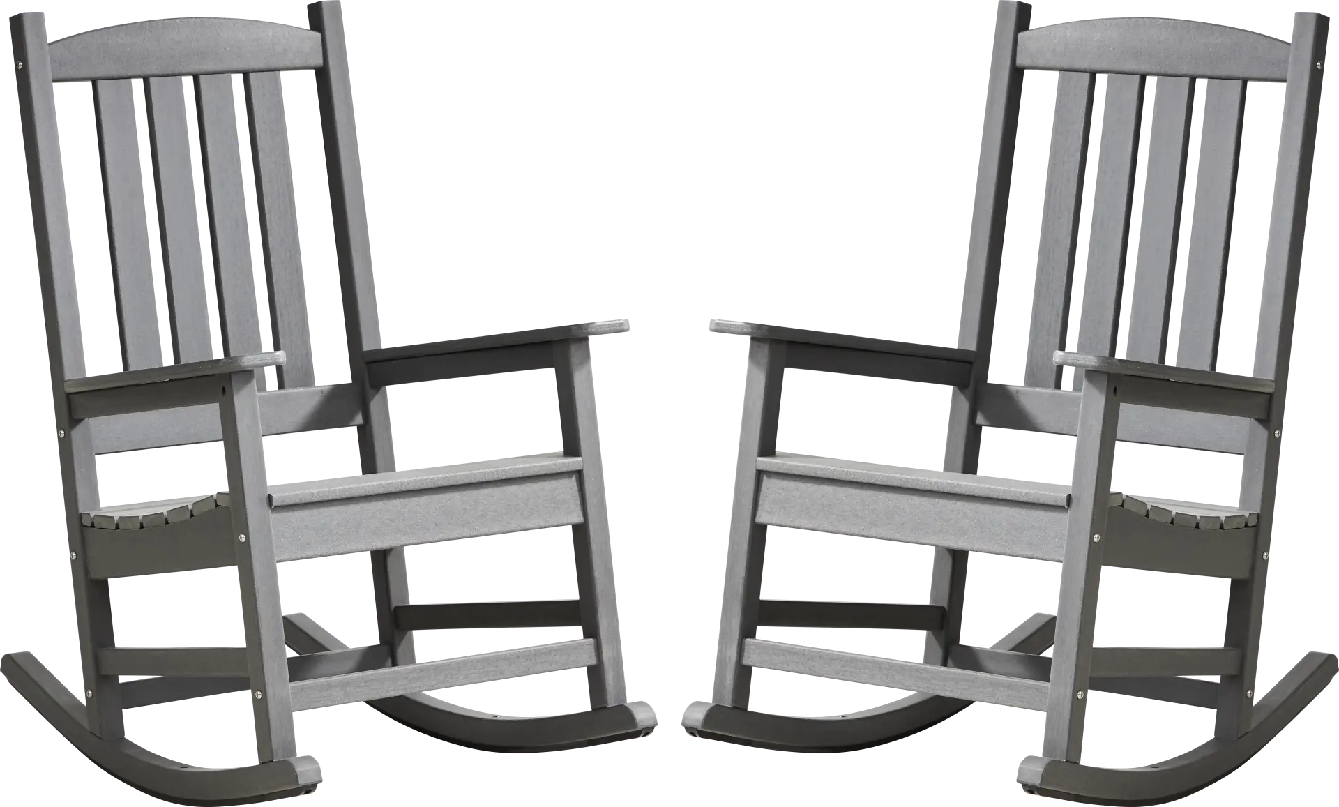 Brocky Gray Outdoor Rocking Chair, Set of Two