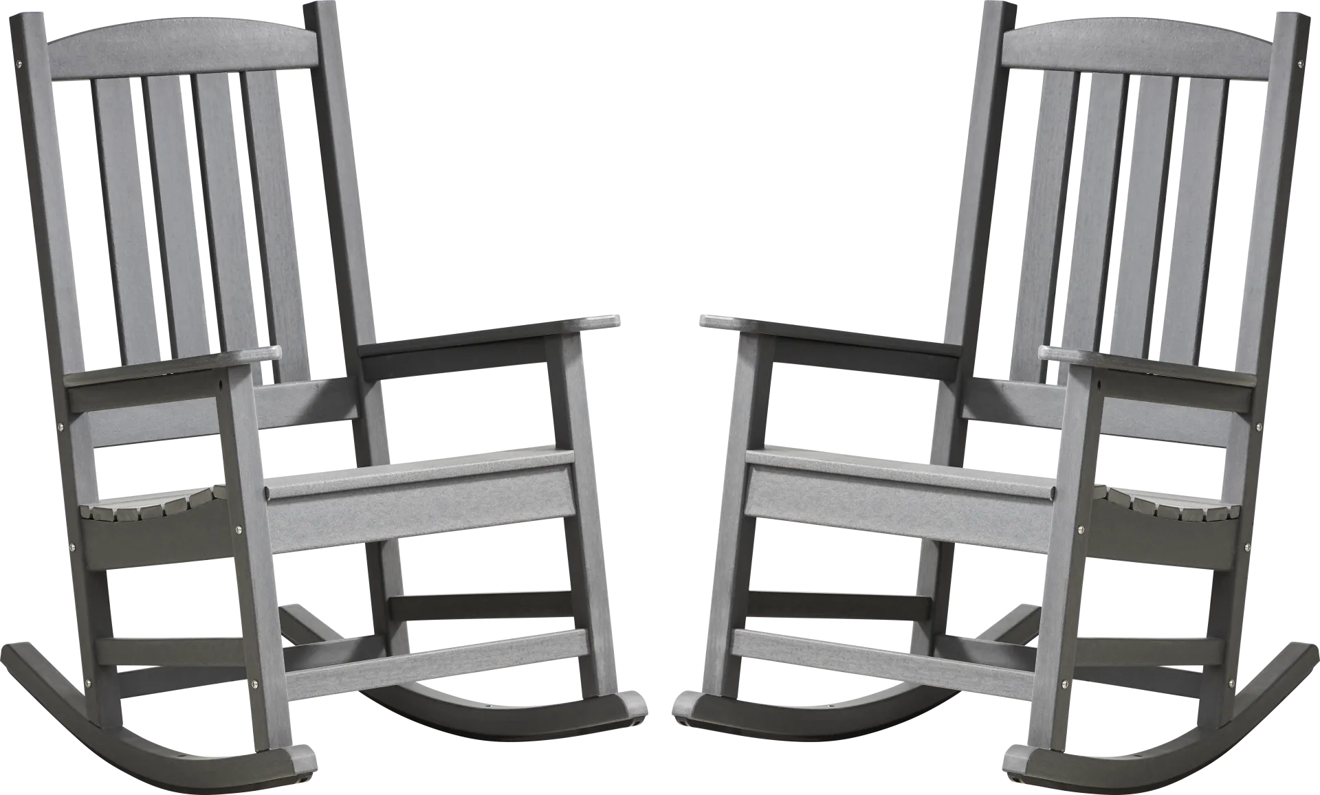 Brocky Gray Outdoor Rocking Chair, Set of Two - Image 1