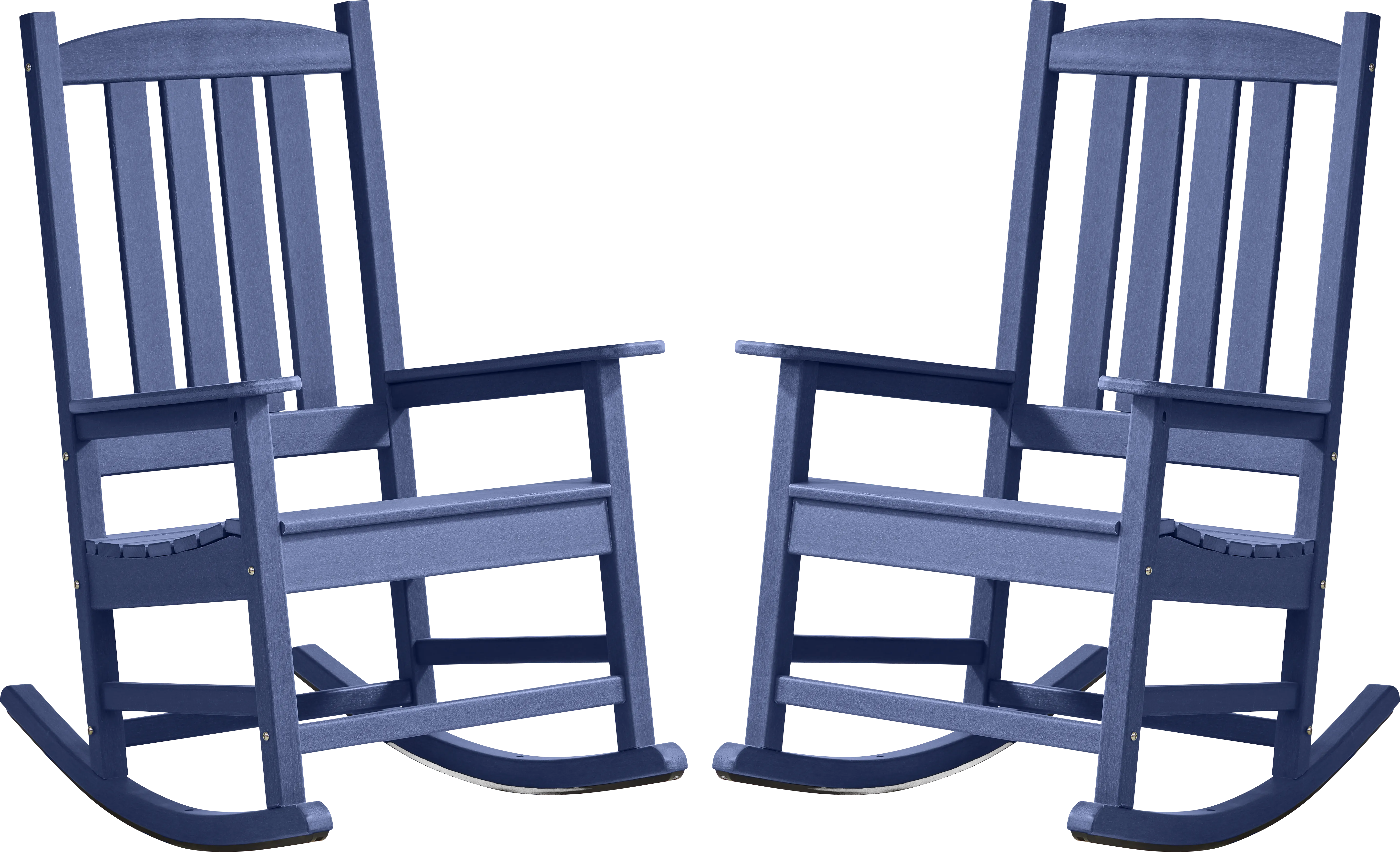 Brocky Navy Outdoor Rocking Chair, Set of Two - Thumbnail - Image 1