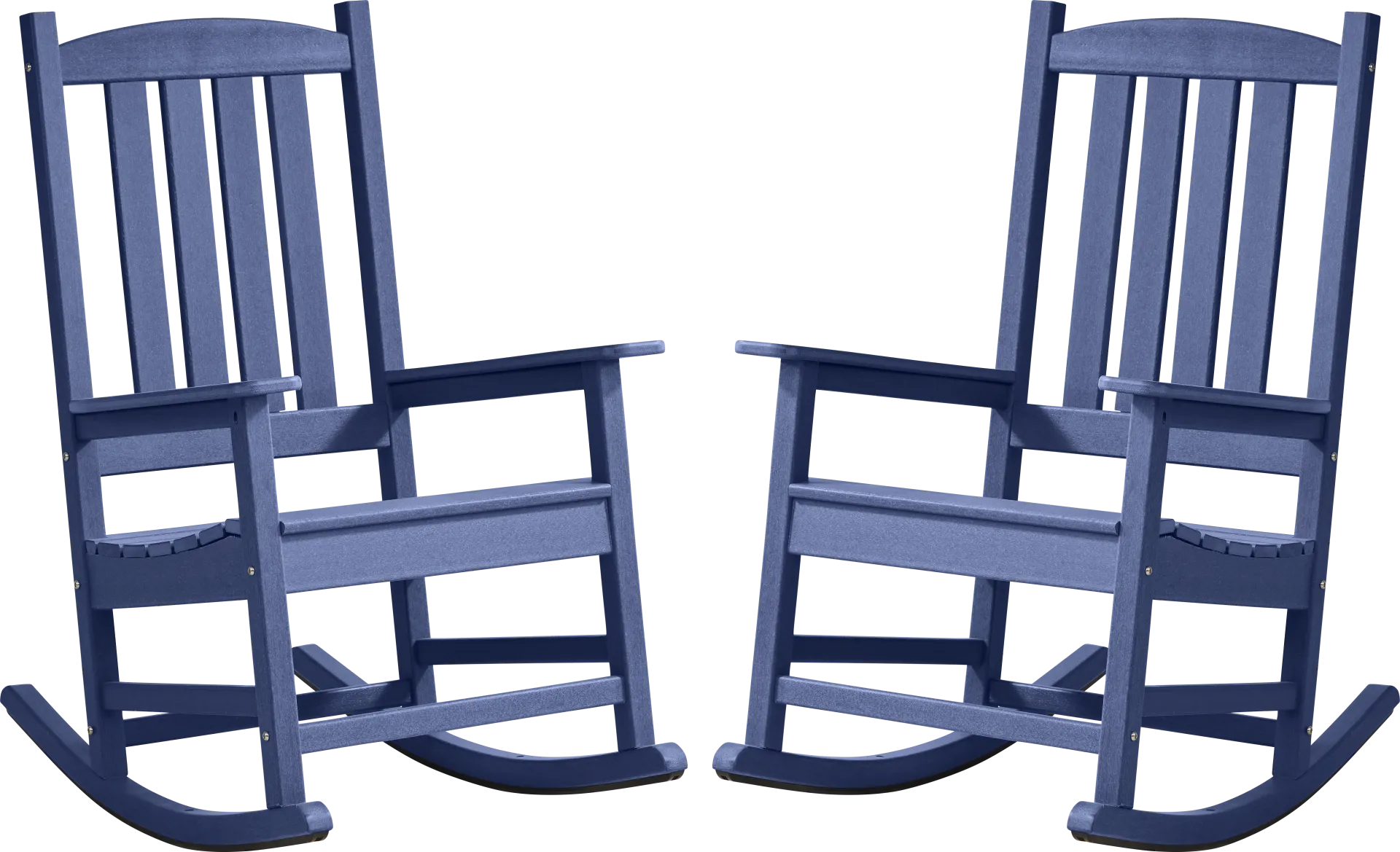 Brocky Navy Outdoor Rocking Chair, Set of Two - Image 1