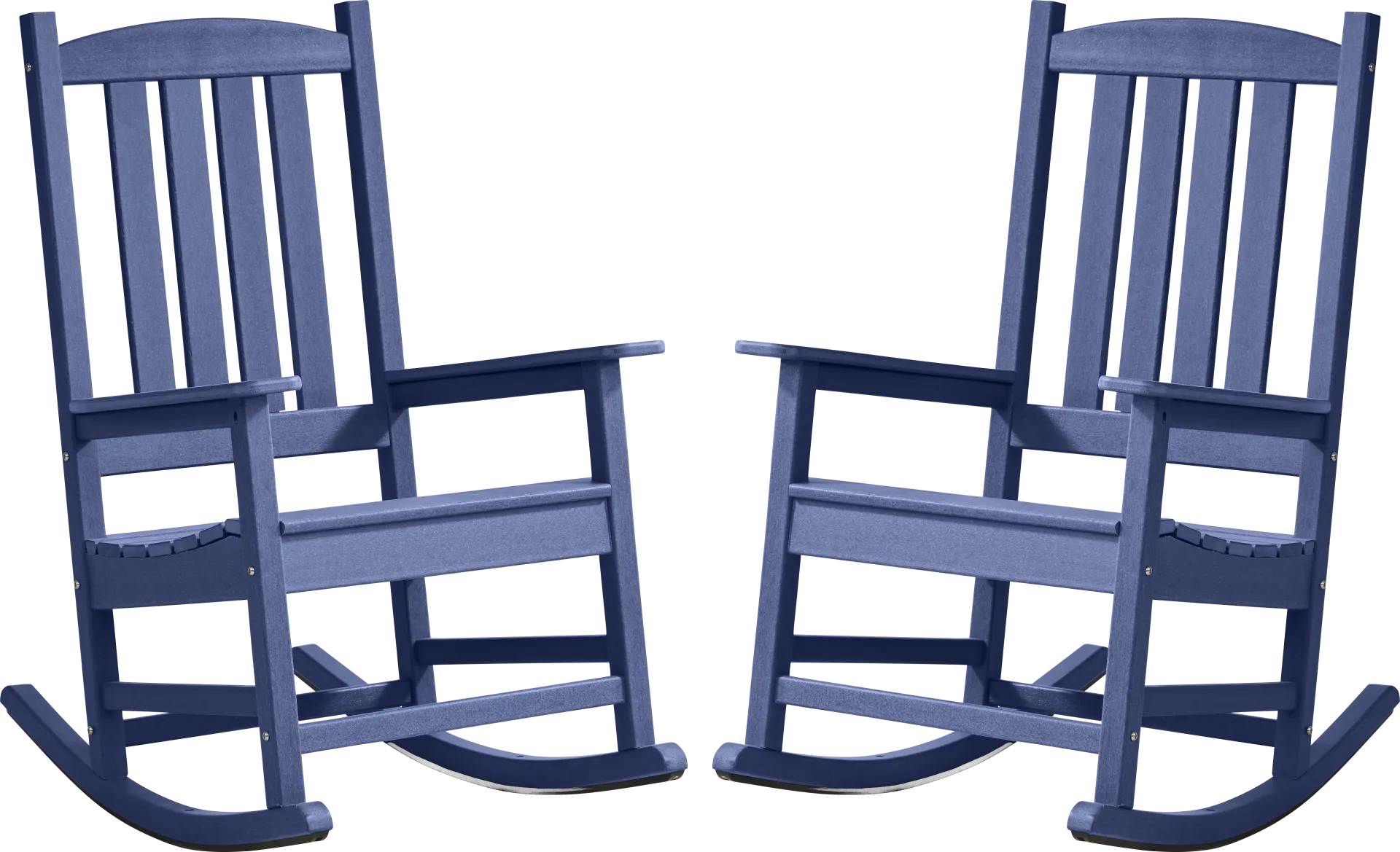 Brocky Navy Outdoor Rocking Chair, Set of Two - Image 1