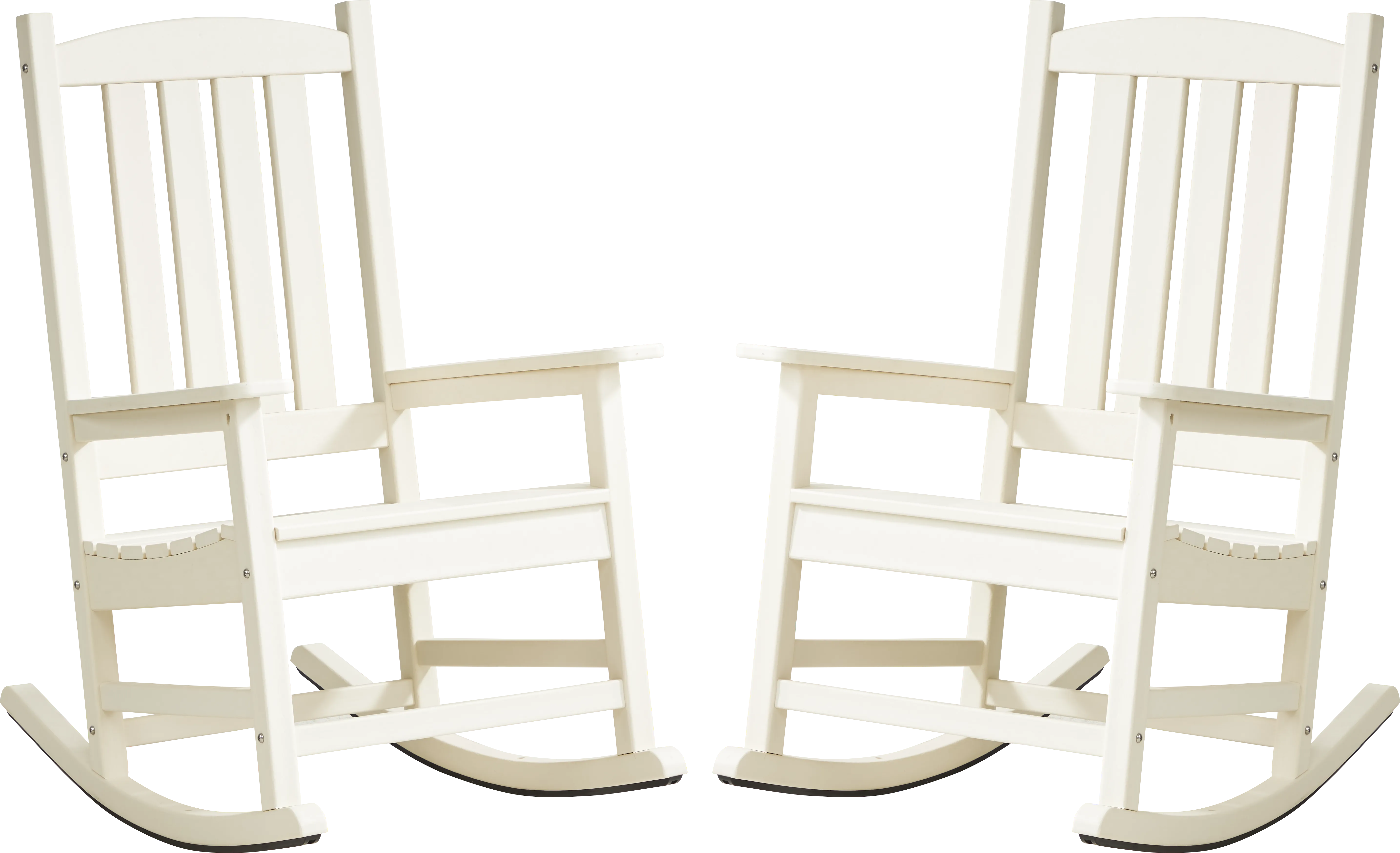 Brocky White Outdoor Rocking Chair, Set of Two - Thumbnail - Image 1