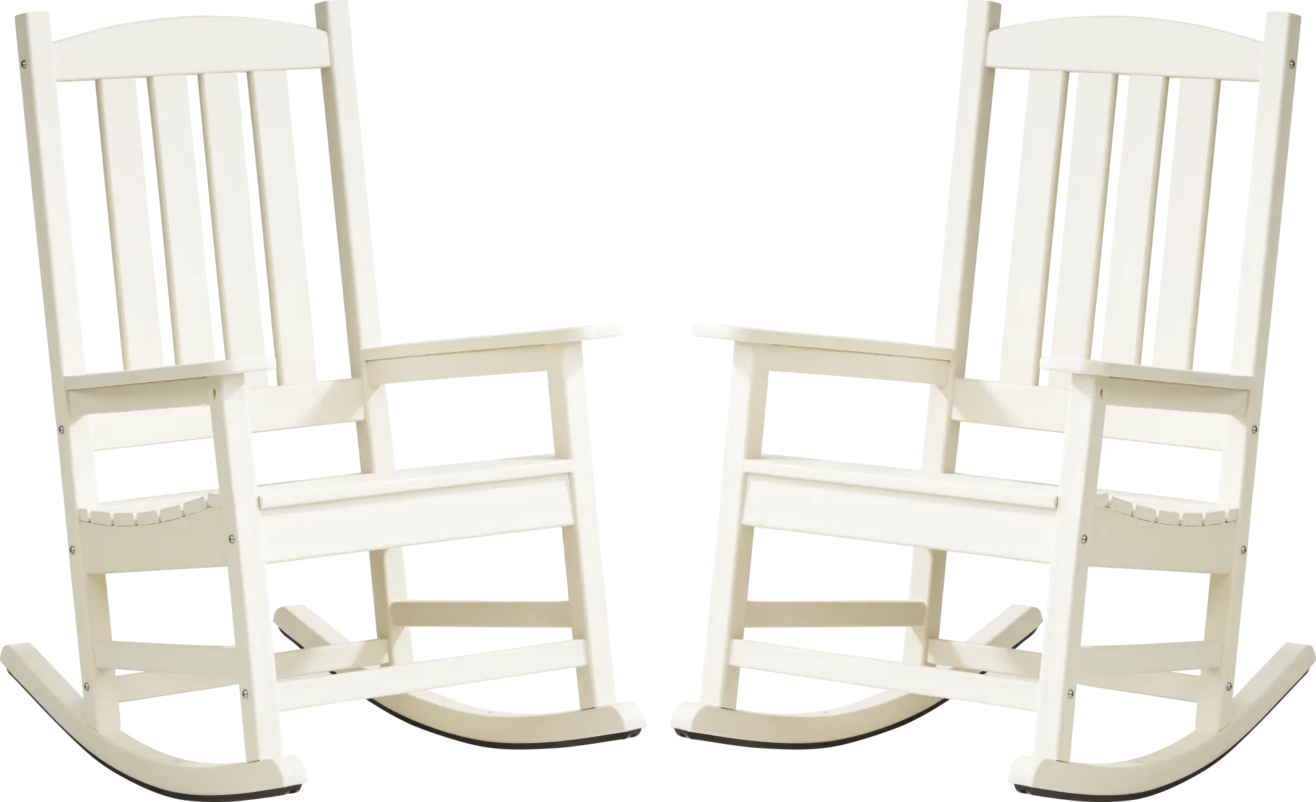 Brocky White Outdoor Rocking Chair, Set of Two