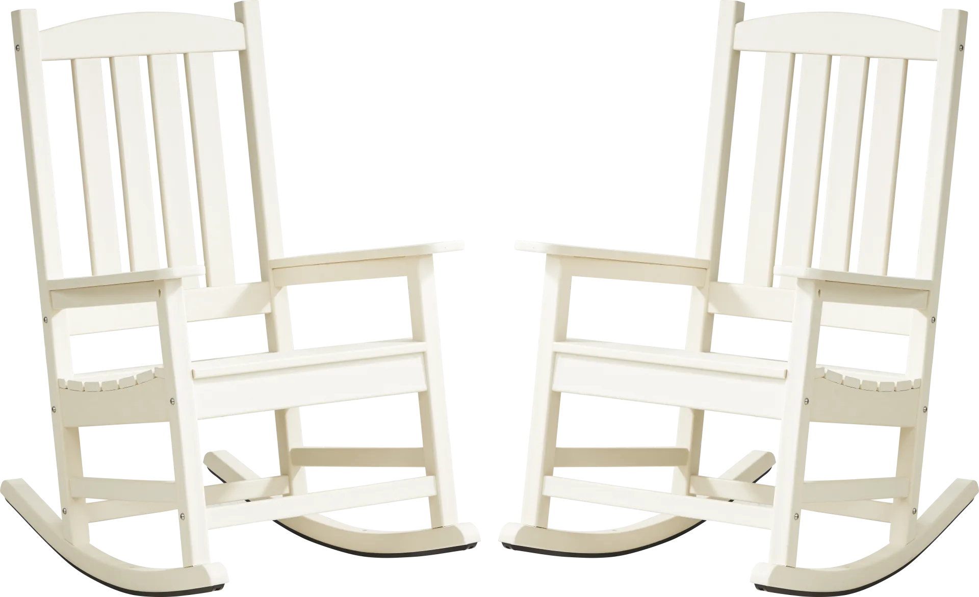 Brocky White Outdoor Rocking Chair, Set of Two - Image 1