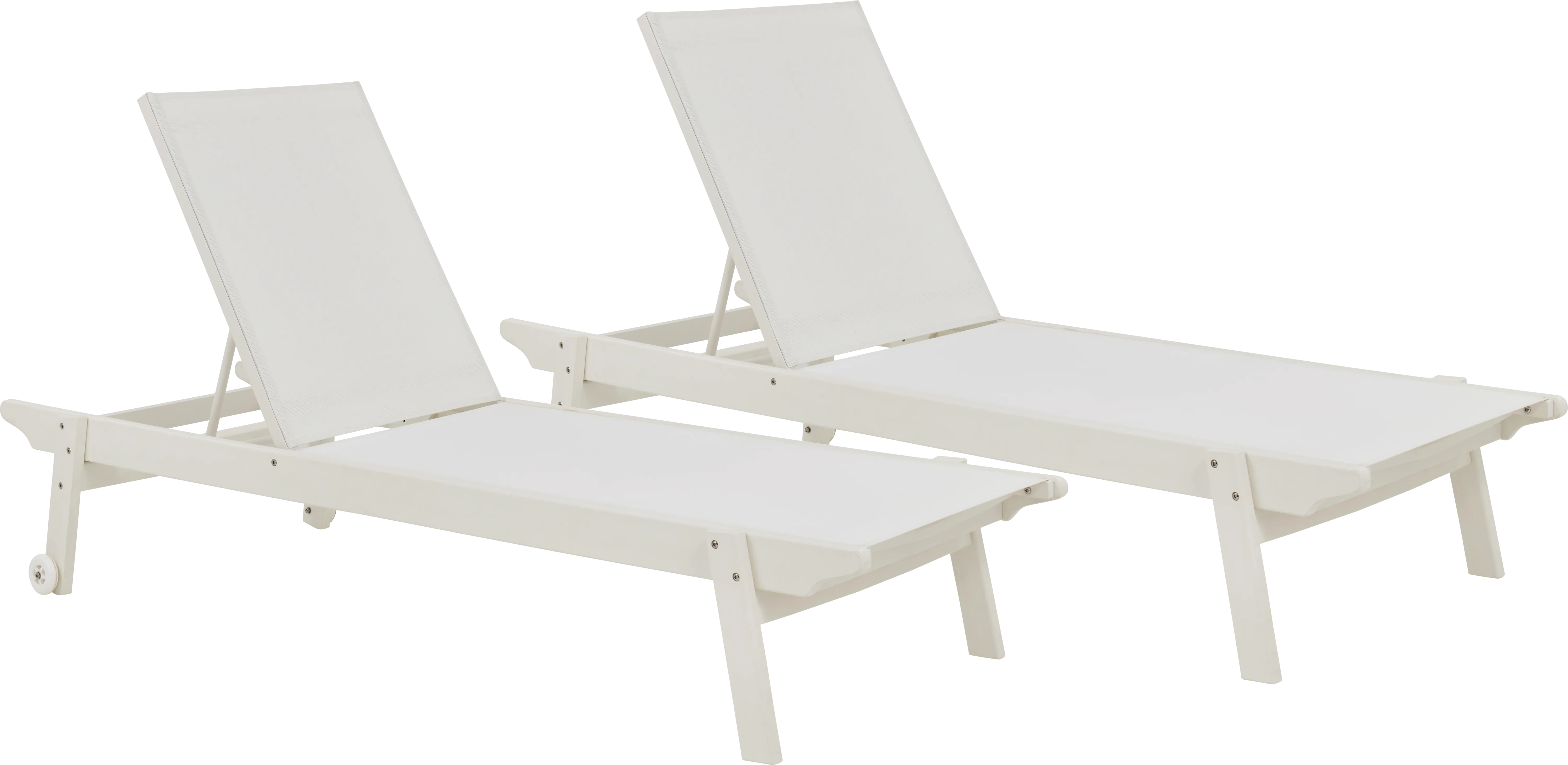 Eastlake Outdoor White Chaise, Set of 2 - Thumbnail - Image 1