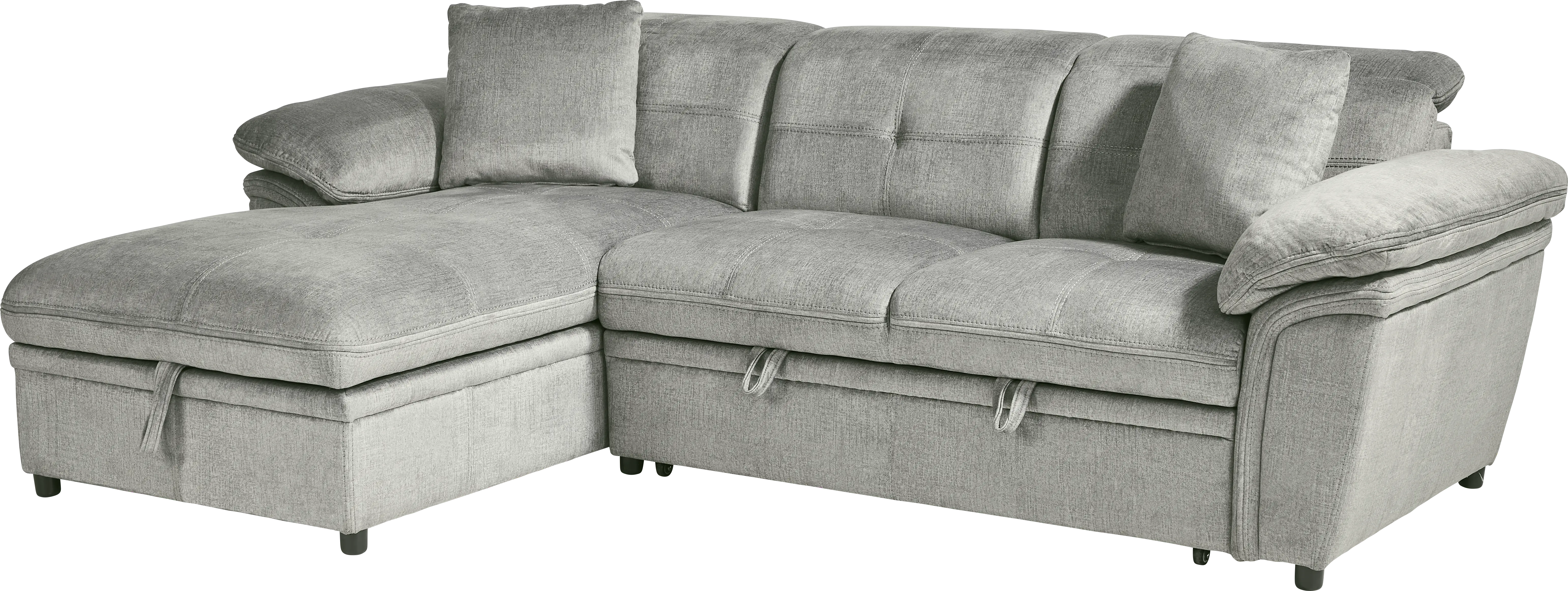 Cashton Heights Gray 3 Pc Sleeper Sectional Living Room - Thumbnail - Image 2