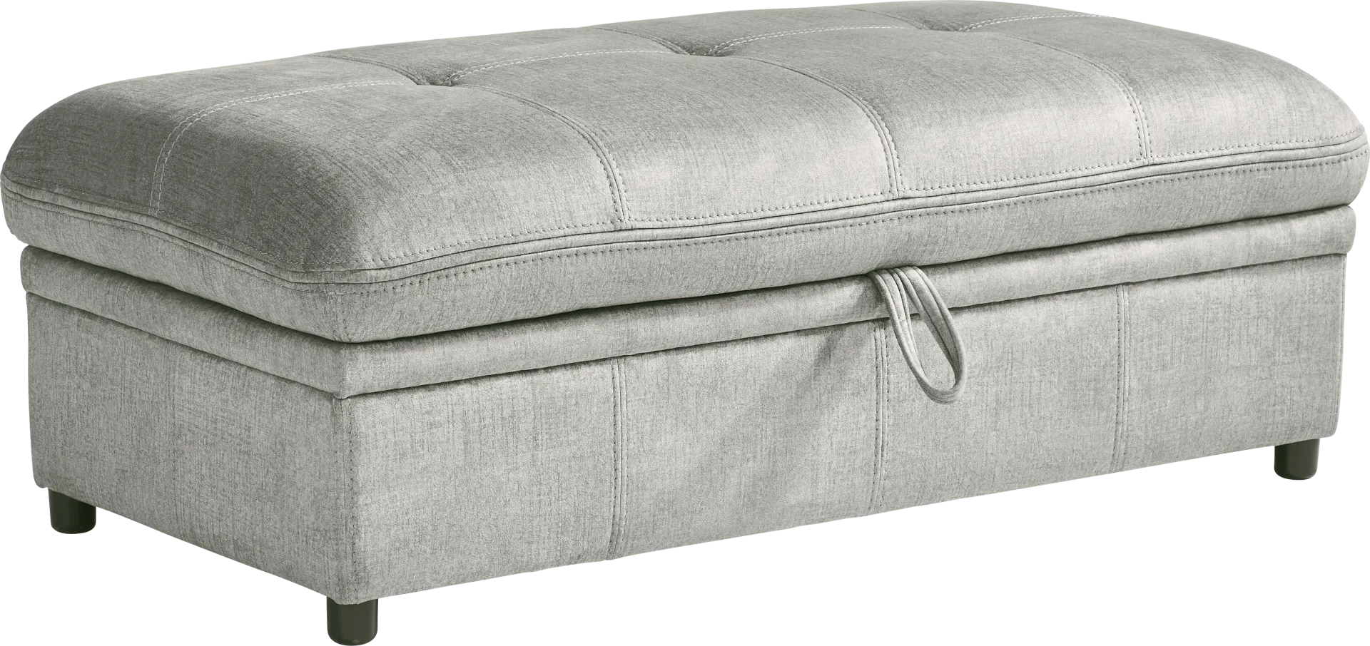 Cashton Heights Gray Storage Ottoman - Image 1
