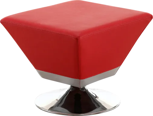 Buecker Red Swivel Ottoman