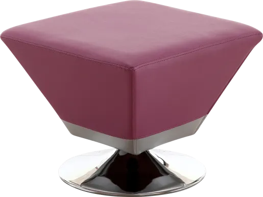 Buecker Purple Swivel Ottoman