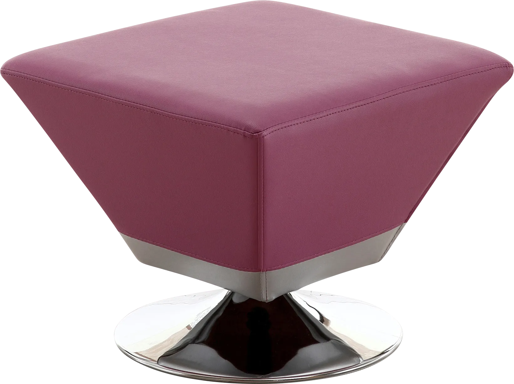 Buecker Purple Swivel Ottoman - Image 1