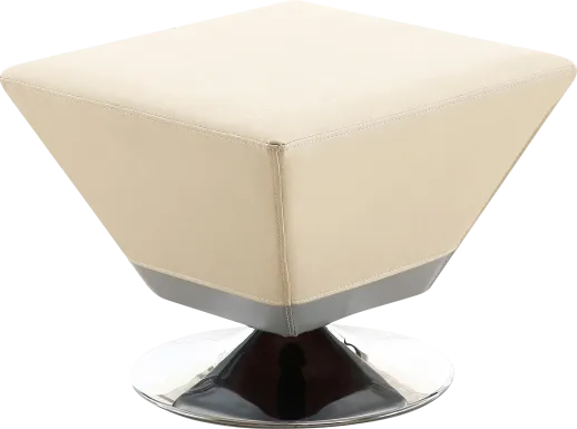 Buecker Beige Swivel Ottoman
