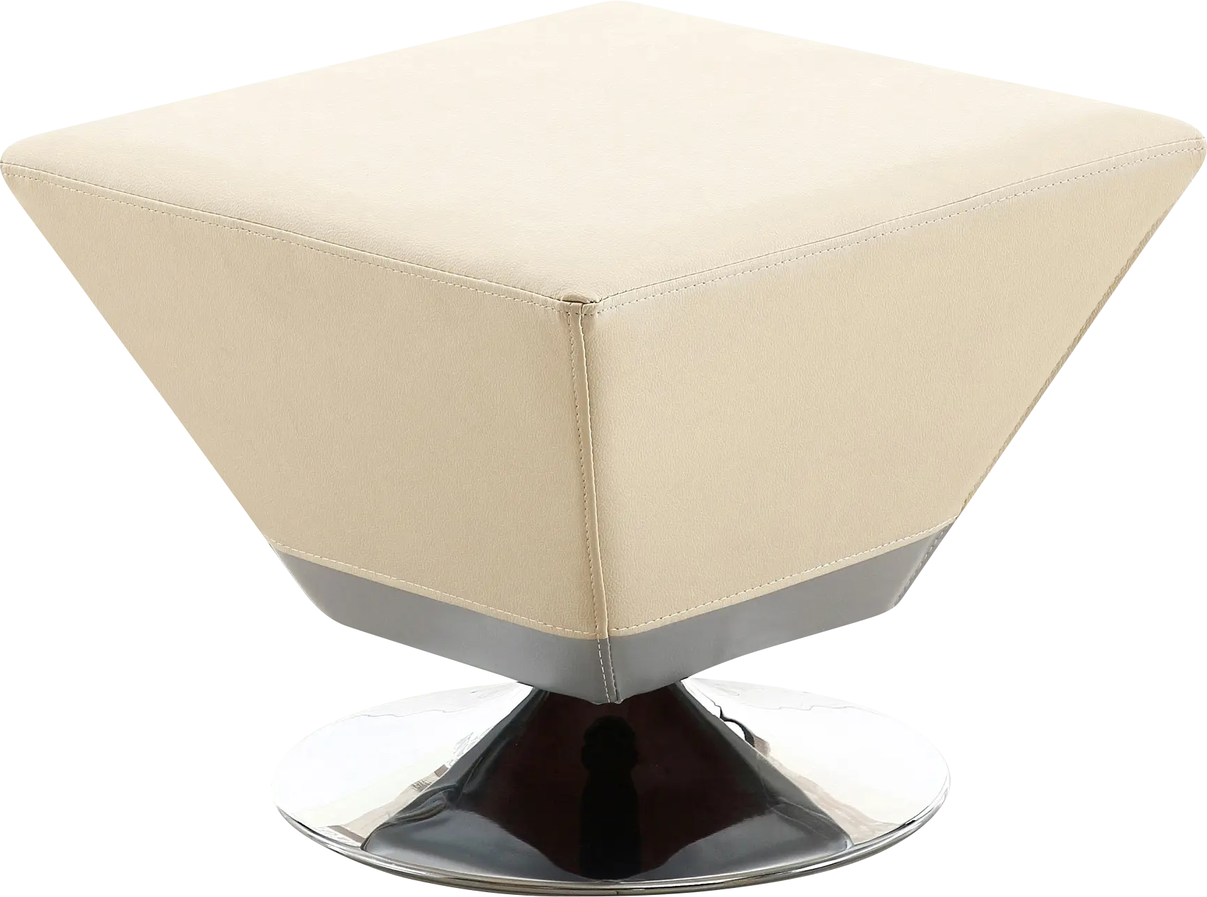Buecker Beige Swivel Ottoman