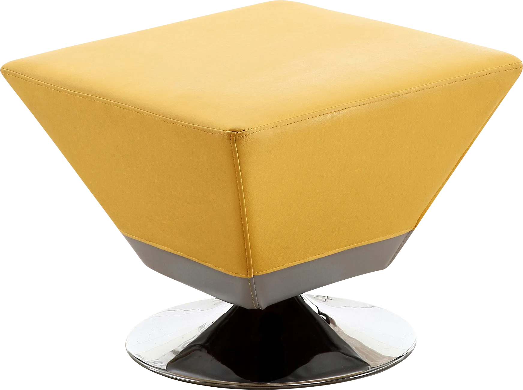 Buecker Yellow Swivel Ottoman - Image 1