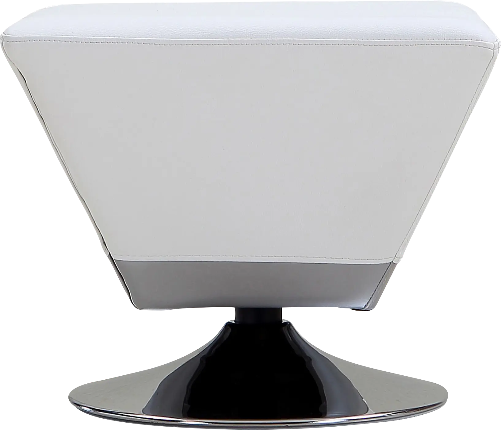 Buecker White Swivel Ottoman